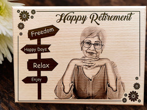 Personalized Wooden Plaque Gift for Retirement
