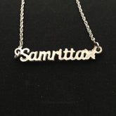 Personalized Silver Name Pendant - Butterfly