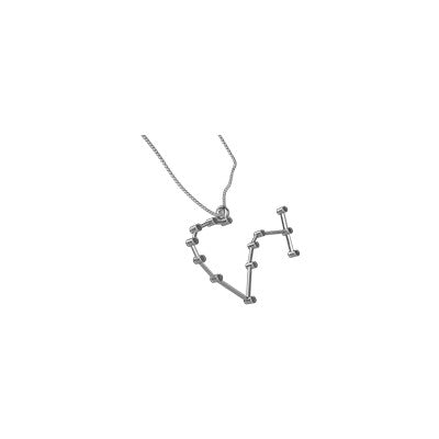 Scorpio Zodiac Sign Constellation Silver Pendant