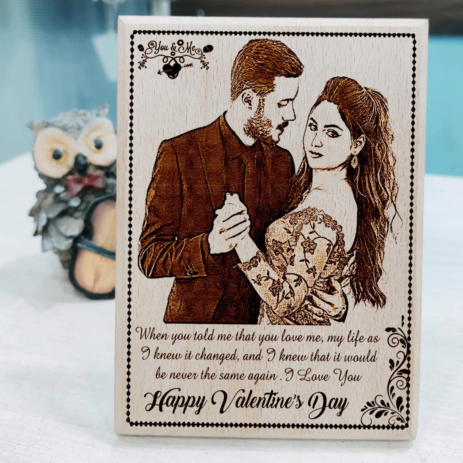 When I See You Valentine Wooden Plaque