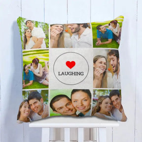 Personalised Love And Laughter Cushion