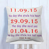 Personalized Day And Date Cushion Gift For Couple 1