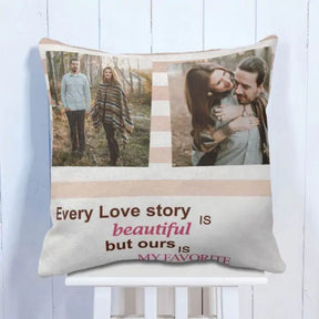 Personalised Love Story Cushion