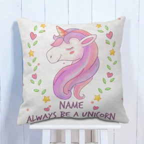 Always Be A Unicorn Personalised Cushion