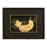 24K Gold Foil 3D Peacocks Frame