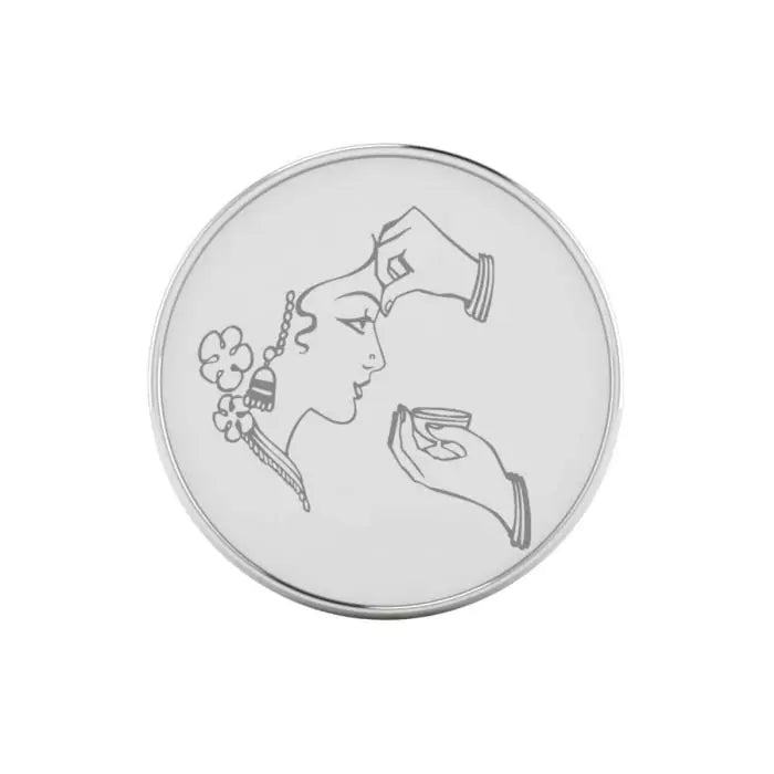 Kumkum Engrave Wedding Silver Coin-1