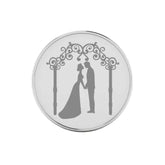 Personalized Forever Love Begins Wedding Silver Coin-1