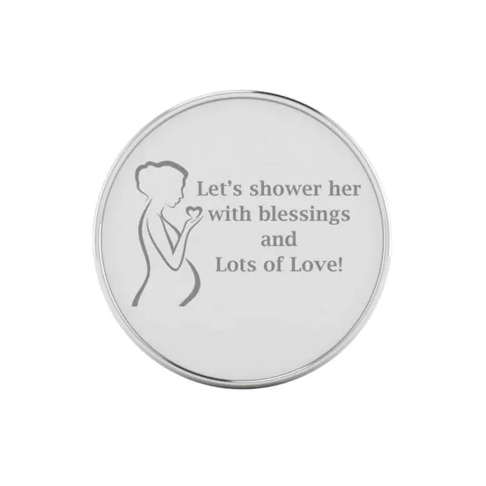 Fancy Silver Baby Shower Coins