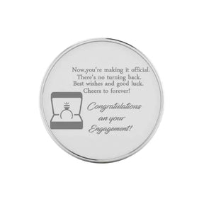 Congratulations Silver Coins For Engagement