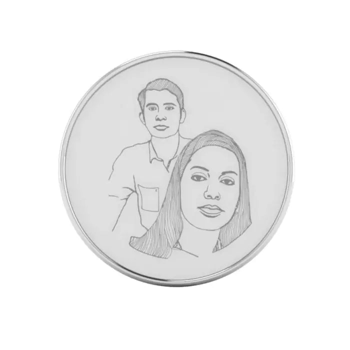 Appealing Photo Engraved Silver Coin