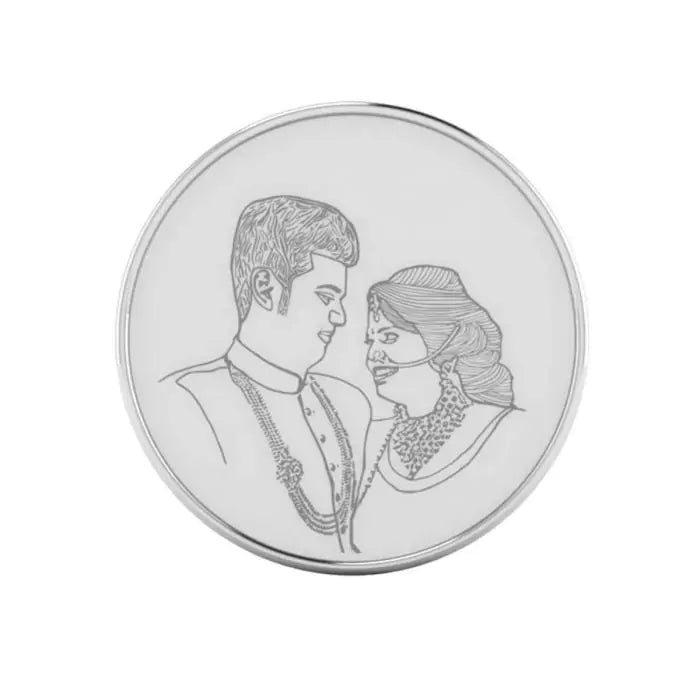 Share The Love Photo Engraved Silver Coin