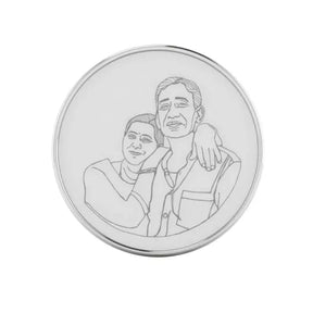 Endless Love Photo Engraved Silver Coin