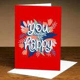 Personalised You Make Me Happy Card