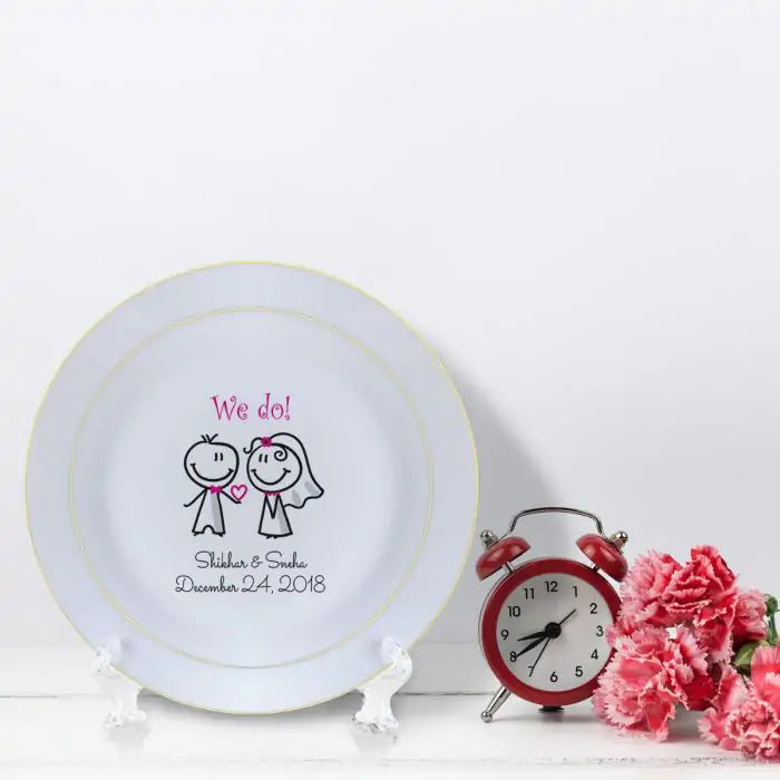 Personalized Wedding Gift Plate Anniversary Gift for Couple -   Personalized  wedding gifts, Wedding gift diy, Custom wedding gifts