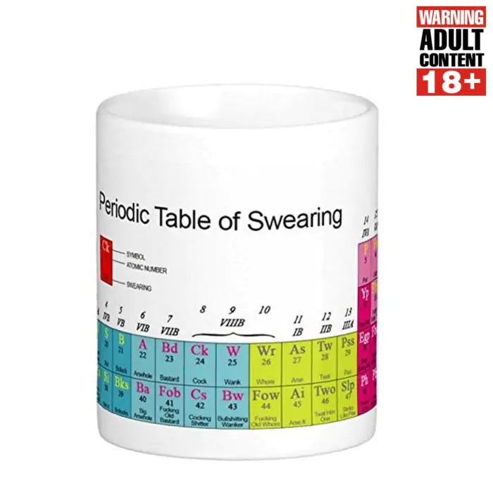Periodic Table of Swearing Mug (For Adults)
