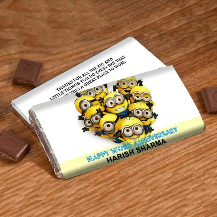 Choco Bar Personalised Cover Happy Working