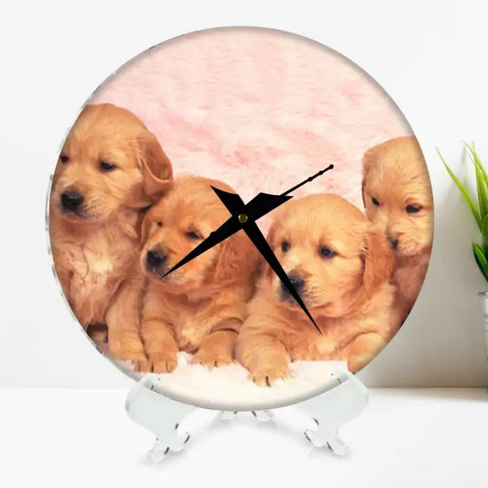 Personalised Puppies Clock