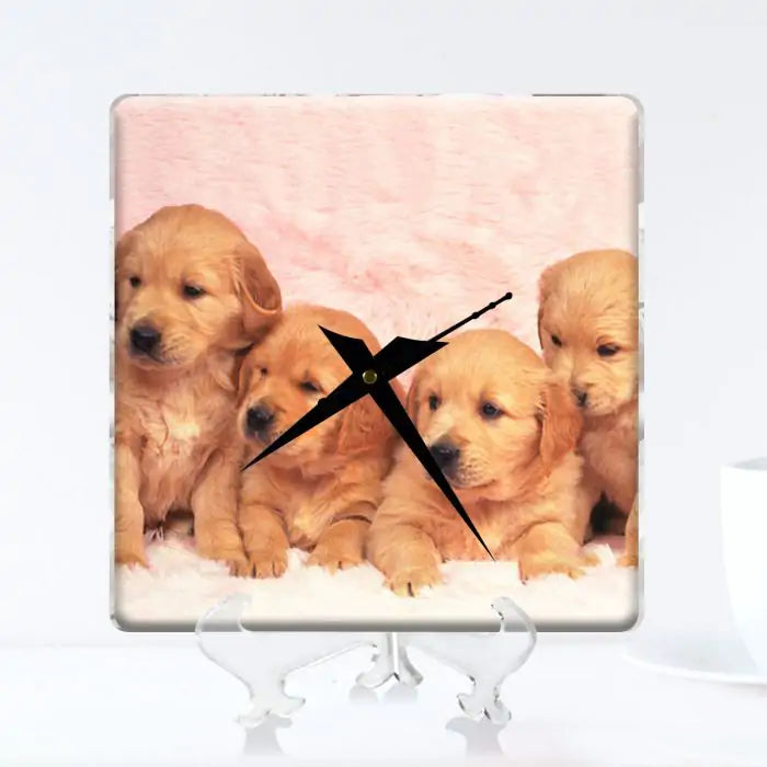 Personalised Puppies Clock