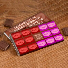 Personalised Yours & Mine Choco Bar