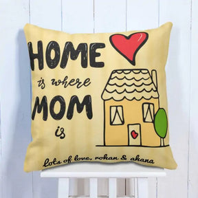 Personalised Mom's Home Cushion on Her Birthday