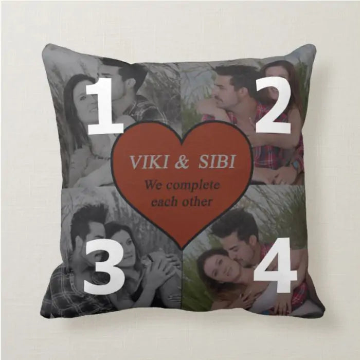 Personalised Complete Each Other Love Cushion