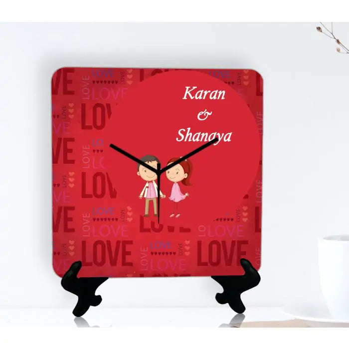 Buy Personalised Couple Clock- MDF online at best discounts.