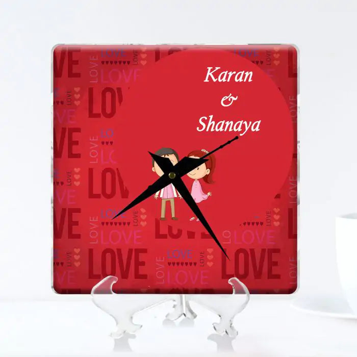 Buy Personalised Couple Clock- MDF online at best discounts.
