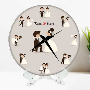 Personalised Cute Couple Clock