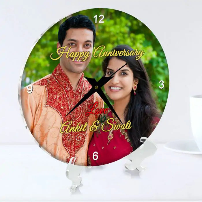 Personalised Anniversary Photo Clock