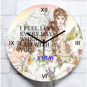 Personalised I Feel Lucky With You Clock