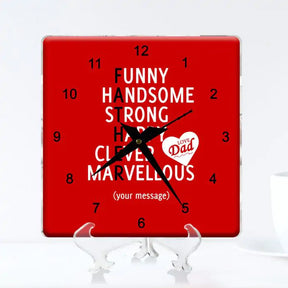 Personalised For Father Clock