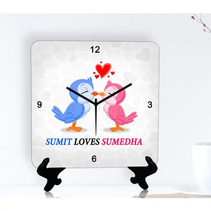 Personalised Love Bird Clock