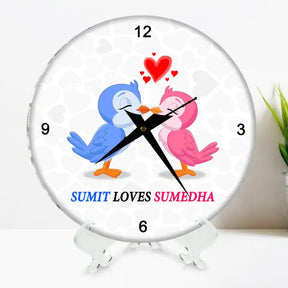 Personalised Love Bird Clock
