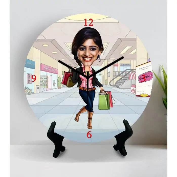 Personalised Shopoholic Wall Clock