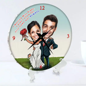 Personalised I Married Miss Right Clock