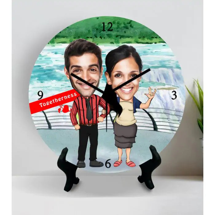 Personalised Smiling Couple Clock