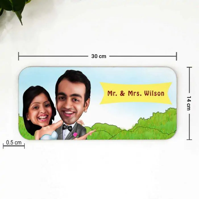 Personalised Smiling Couple Name Plate