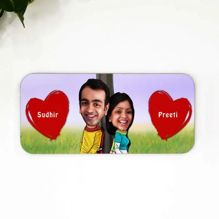 Personalised Couple And Hearts Name Plate-1