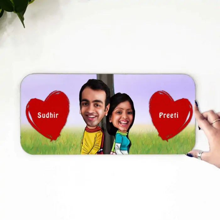 Personalised Couple And Hearts Name Plate-2