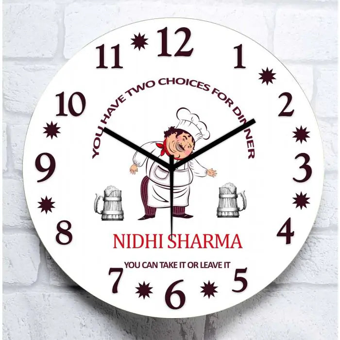 Personalised Foodie Clock