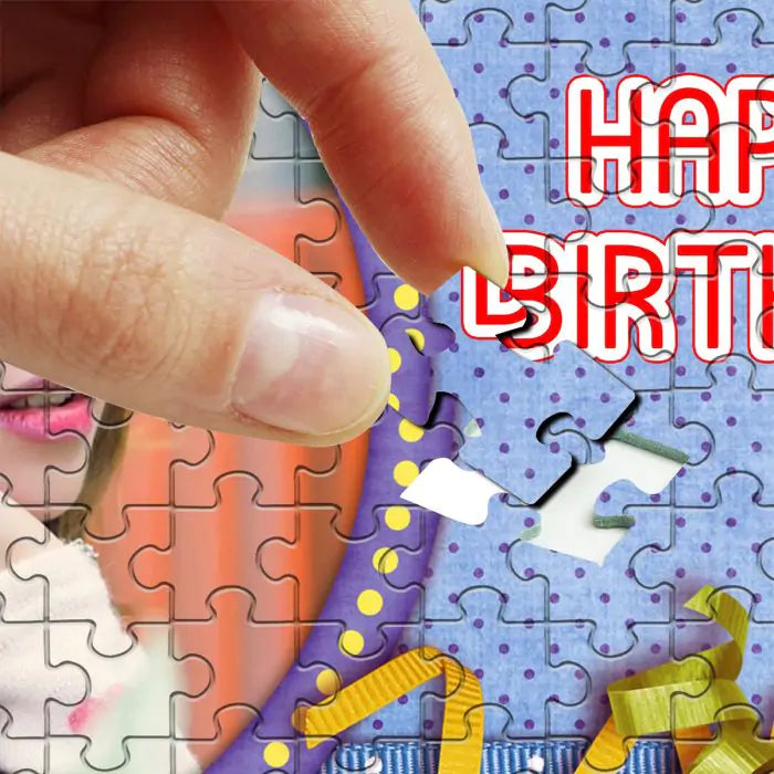 Personalised Birthday Cake And Balloons Puzzle