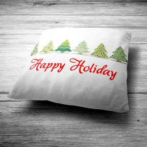 Happy Holiday Printed Cushion