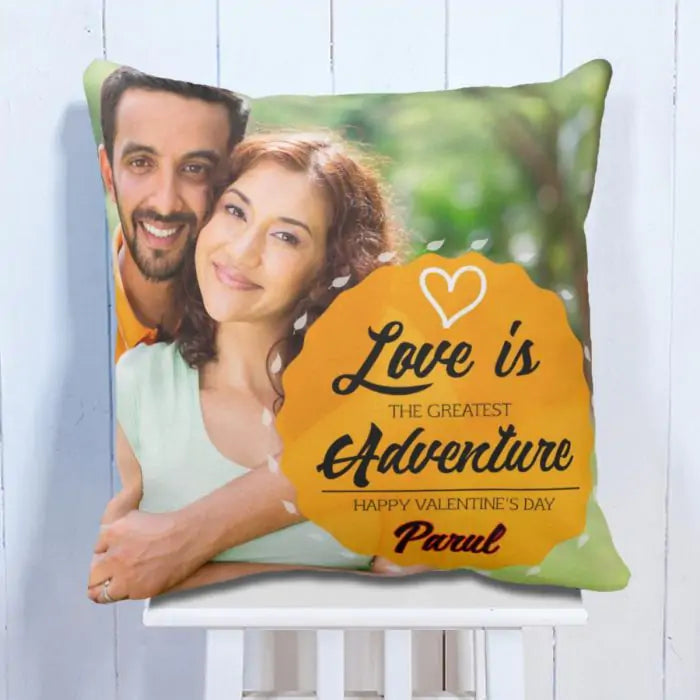Personalised Love Adventure Cushion