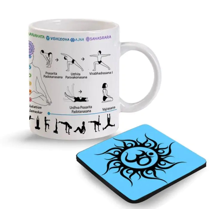 Traditional & Enlightening Yoga Mug & Coaster