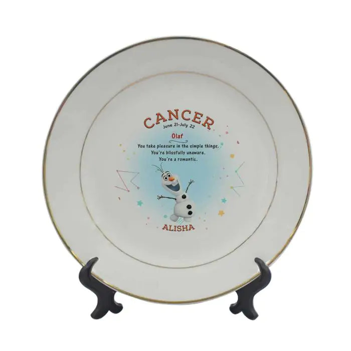 Decorative Olaf Cancer Zodiac Plate