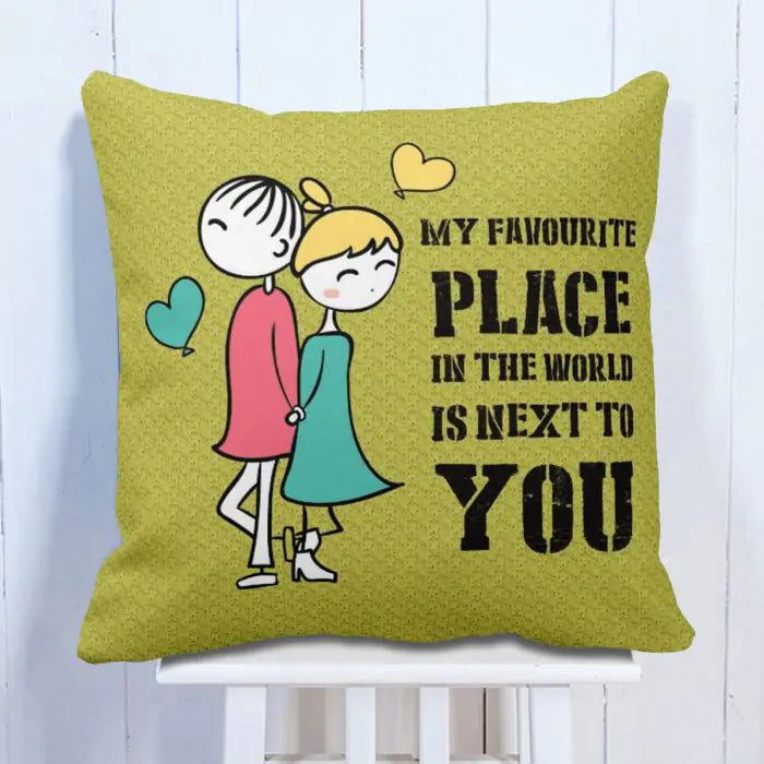 Favourite Place Love  Cushion
