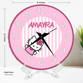 Personalised Kitty Love Clock