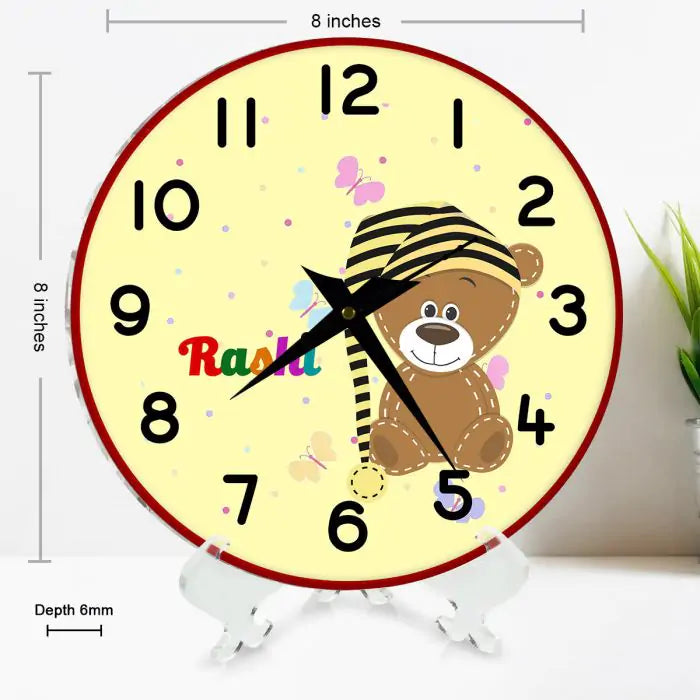 Personalised Teddy and Me Clock