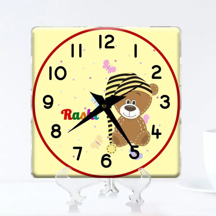 Personalised Teddy and Me Clock