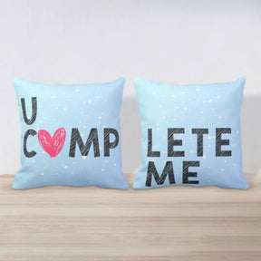 Set of 2 You Complete Me Cushions